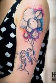 Tattoo Planet Egy ügyes és stílusos bolygó témájú tetoválás