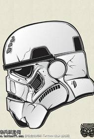 Modello di tatuaggio manoscritto casco classico