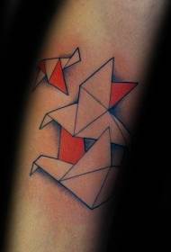 Tattoo pattern line drawing Variety style fashion origami tattoo pattern
