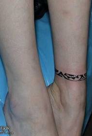 Legs beautiful toe ring totem tattoo pattern