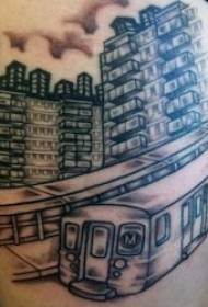 Imatges de tatuatges creatius de 9 patrons de tatuatges de metro en moviment ràpid