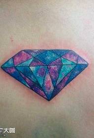 Padrão de tatuagem de diamante estrelado