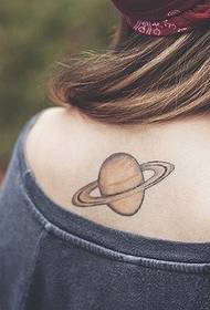 Tatuaggio pianeta cosmico