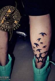 Pató de tatuatge d'àguila d'estrella de cinc puntes