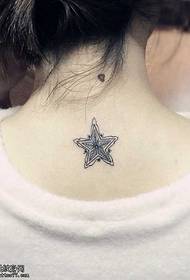 Back five-star totem tattoo pattern