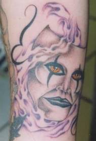 Arm Faarf Horror Mask Tattoo mat Aen