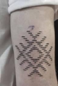 IX graphic iusto figuris geometricis ordinata tattoo