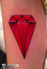 Kojos raudonos deimantinės tatuiruotės modelis