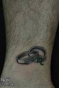 Leg classic trend ring tattoo pattern