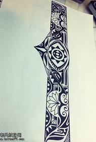 Handritsmynstur handrits húðflúr handrits frá Mayan totem
