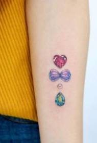 Gemstone Tattoos 9 ، الحد الأدنى ، الأوشام الأحجار الكريمة الماس الحد الأدنى