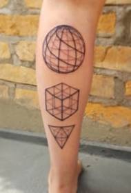 Conjunto linear geométrico de padrões de tatuagem gráfica criativa