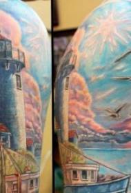 Lighthouse Tattoo 9 مجموعات ترمز إلى تصاميم وشم المنارة الدافئة والمشرقة