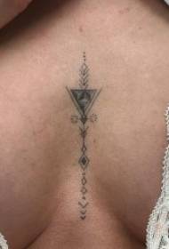 Patrones de tatuaje geométrico Creativo 10 líneas grises negras Tatuaje de patrones geométricos
