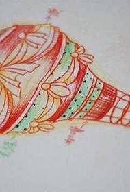 Ръкопис на татуировка на балон с горещ въздух