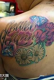 Modello di tatuaggio diamante inglese posteriore