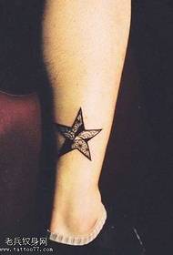 Leg fënnef-weisen Stär Totem Tattoo Muster