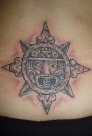 Aztec zon steen persoonlijkheid tattoo patroon