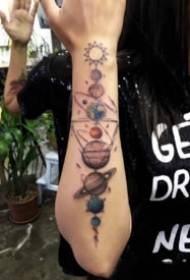 Planetary Cosmic Tattoo Set classico di tatuaggi planetari pungenti