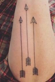 Bra ti fi a sou nwa gri trase kreyatif delika foto tatoo flèch