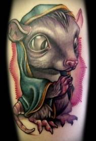 Mtindo wa kupendeza wa tattoo ya katuni