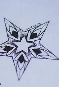 Modello di tatuaggio pentagramma manoscritto