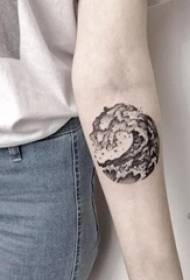 Tatuaggio a onde, per favore il tuo cuore è vasto come il mare