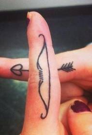 Finger è arcu è mudellu di tatuaggi di freccia