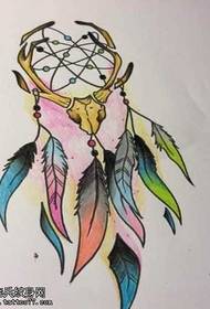 Modello di tatuaggio color dream catcher