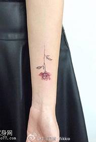 Fresh little rose tattoo pattern