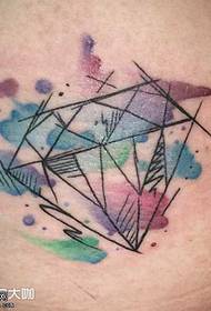 Motivo tatuaggio diamante color vita