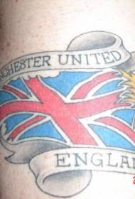 modeli tatuazh i flamurit të flamurit patriotik të Anglisë