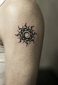 Ancient mysterious sun totem tattoo pattern