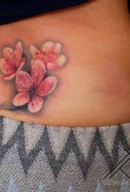 Vzor tetovania čerešňového kvetu v páse