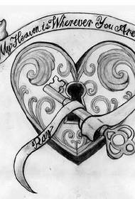 Bản thảo hình xăm khóa trái tim