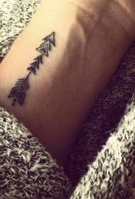 Wrist cute little geometric arrow tattoo pattern