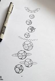 Манускрипт геометрической линии футбол татуировки
