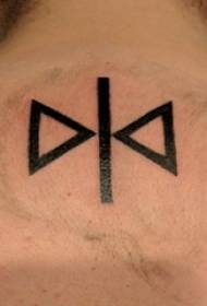 Gutt tilbake svart linje geometriske element kreative trekant tatovering bilde
