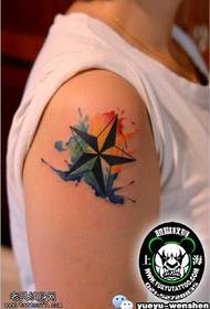 Rameno akvarel pentagram tetování vzor