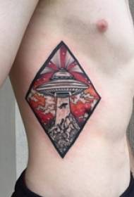 Boys krah belit pikturuar skicë krijuese yll yll element tatuazhesh element tatuazh
