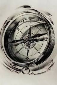 Mode Kompass Tattoo Manuskript