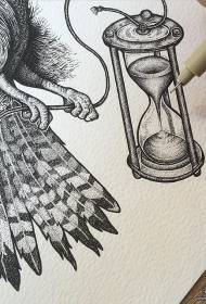 Manoscritto tatuaggio clessidra tatuaggio punto Europa e Stati Uniti