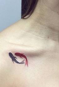 A set of small fresh and simple small pattern tattoo tattoos