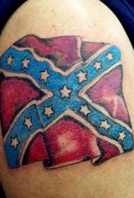 Modèle de tatouage de drapeau fédéral de couleur épaule