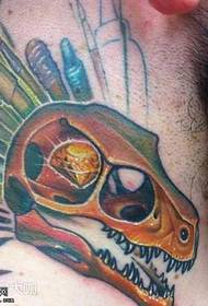 Vrat dinosaura mali dijamantski uzorak tetovaže