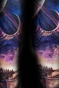 Pianeta stellato Tattoo Pattern_9 Fantasy Planet Starry Universe Tattoo Pattern Picture Works
