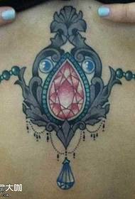Back diamond tattoo pattern