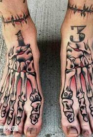 Voet persoonlijkheid bot tattoo patroon