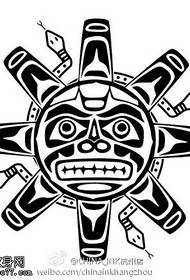 Անհատականություն Totem Sun Tattoo ձեռագրի նկար
