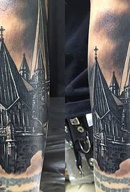 Vitello 3D Castle Tattoo Pattern